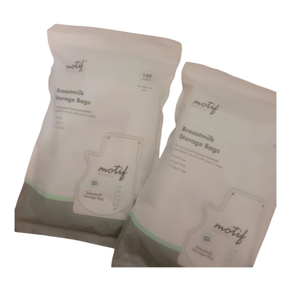 Motif Medical Breastmilk 8 oz Single Use Storage Bags BPA Free 2-- 100 count Pks
